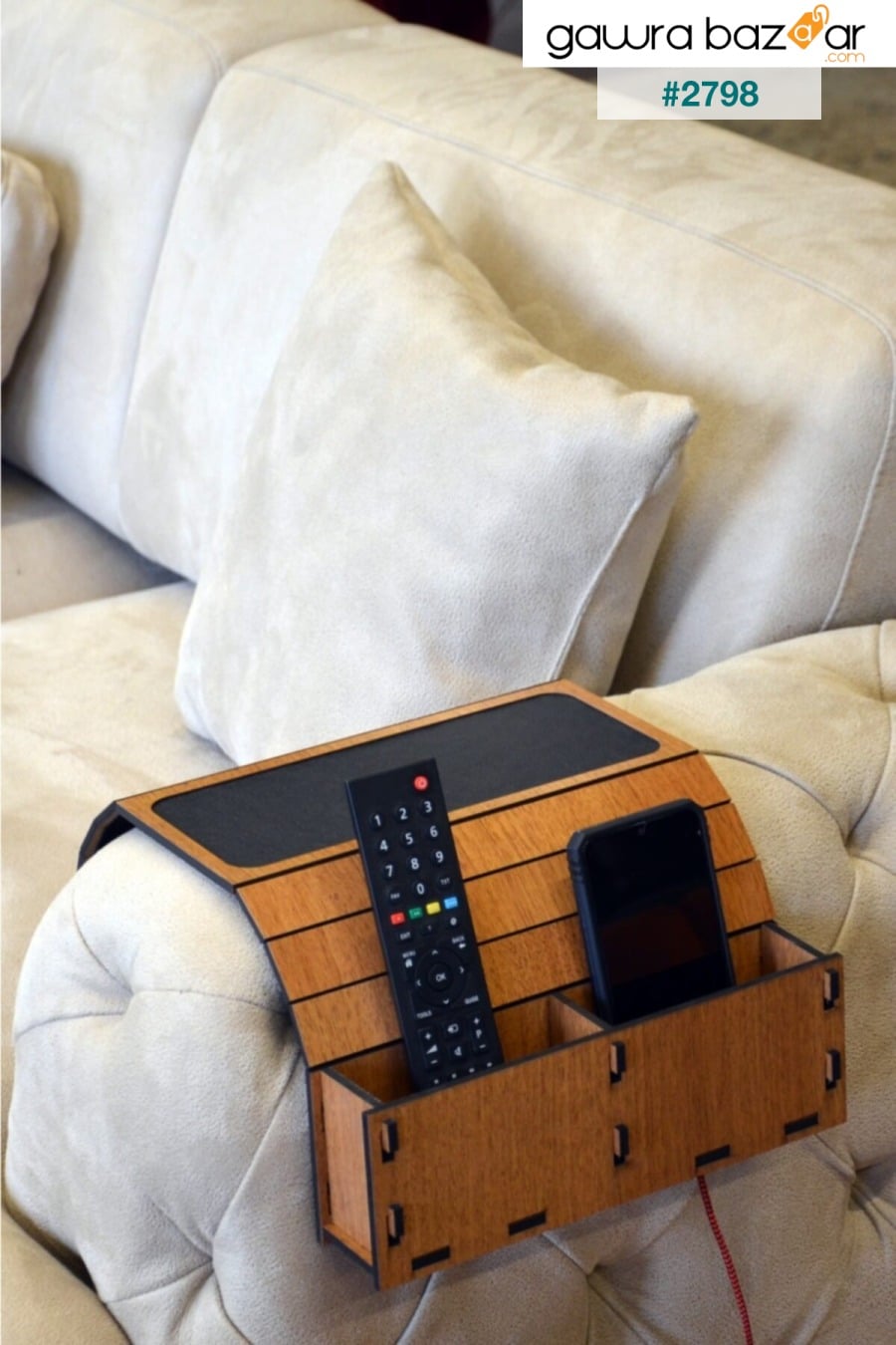 طاولة جانبية للتحكم في مسند الرأس قابلة للطي من خشب الجوز مع خزان ARKITEKT EX 1