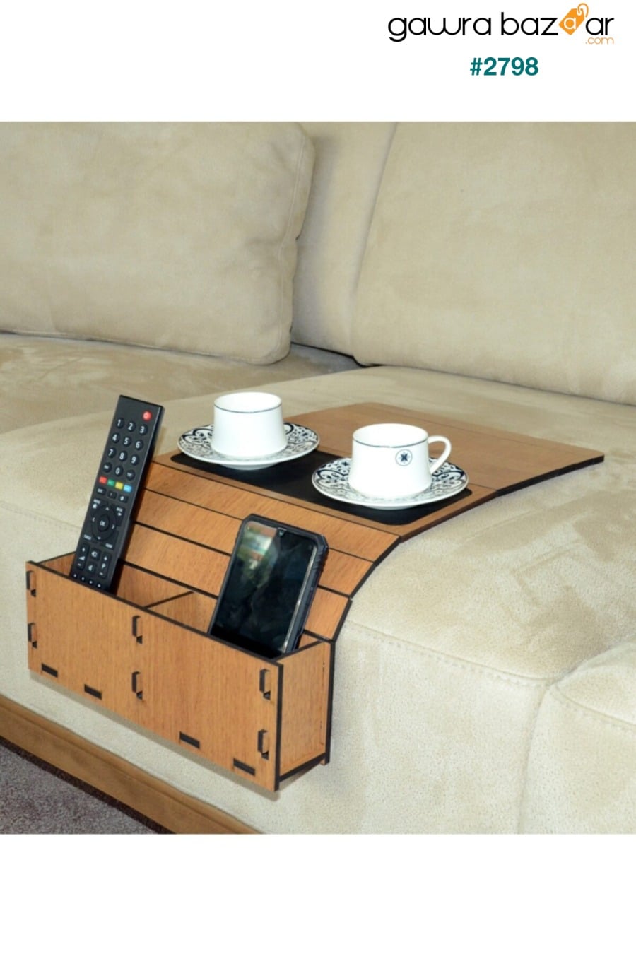 طاولة جانبية للتحكم في مسند الرأس قابلة للطي من خشب الجوز مع خزان ARKITEKT EX 5
