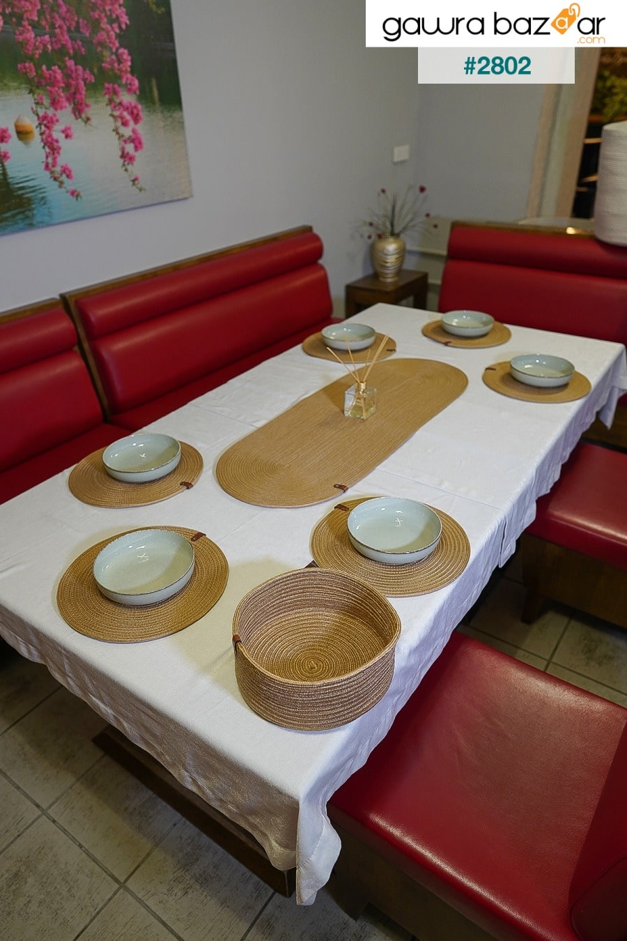 مفرش المائدة سوبلا مفرد ، طقم ، متين ، حساس للحرارة ، عمر طويل ، MaVaux 0