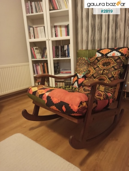 كرسي متأرجح هزاز خشبي يستريح الأب الرضاعة الطبيعية كتاب كرسي تلفزيون كرسي أريكة ملون Berjer