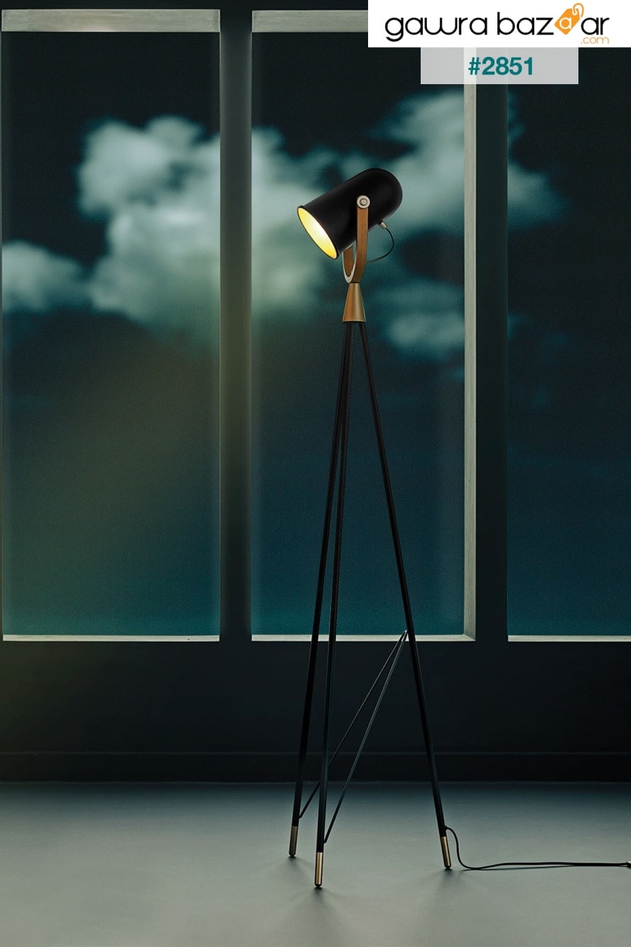 مصباح أرضي قابل للتعديل بتصميم عصري من بيلجيو 173 سم Enza Home 0