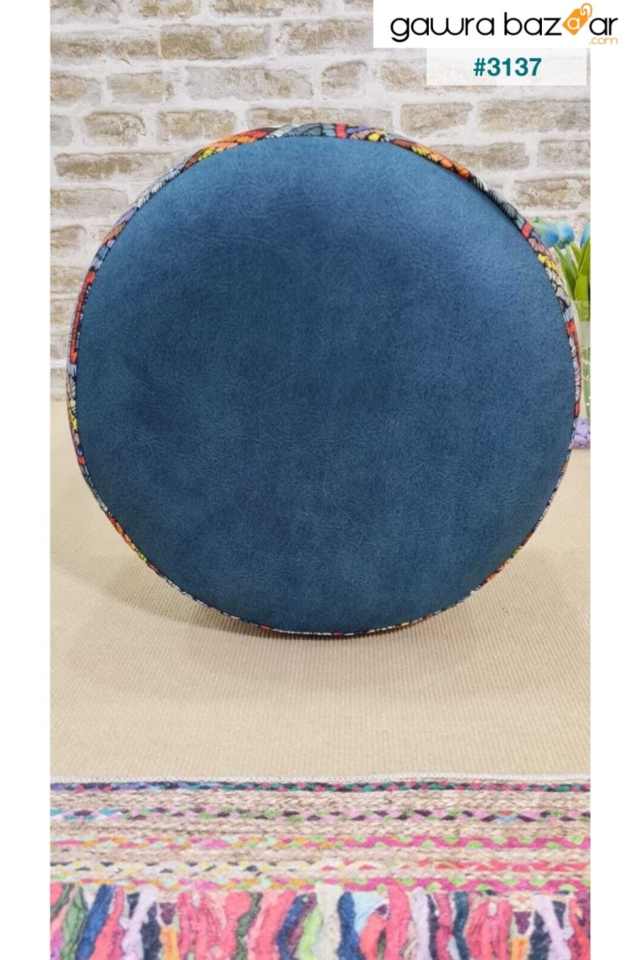 Etna كرسي بذراعين متعدد الأغراض من Etna بألوان قوس قزح وأزرق PufyHome 1