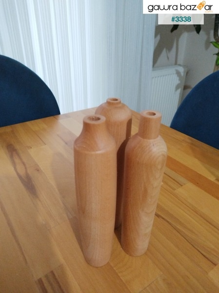 مجموعة مزهريات خشبية من 3 قطع