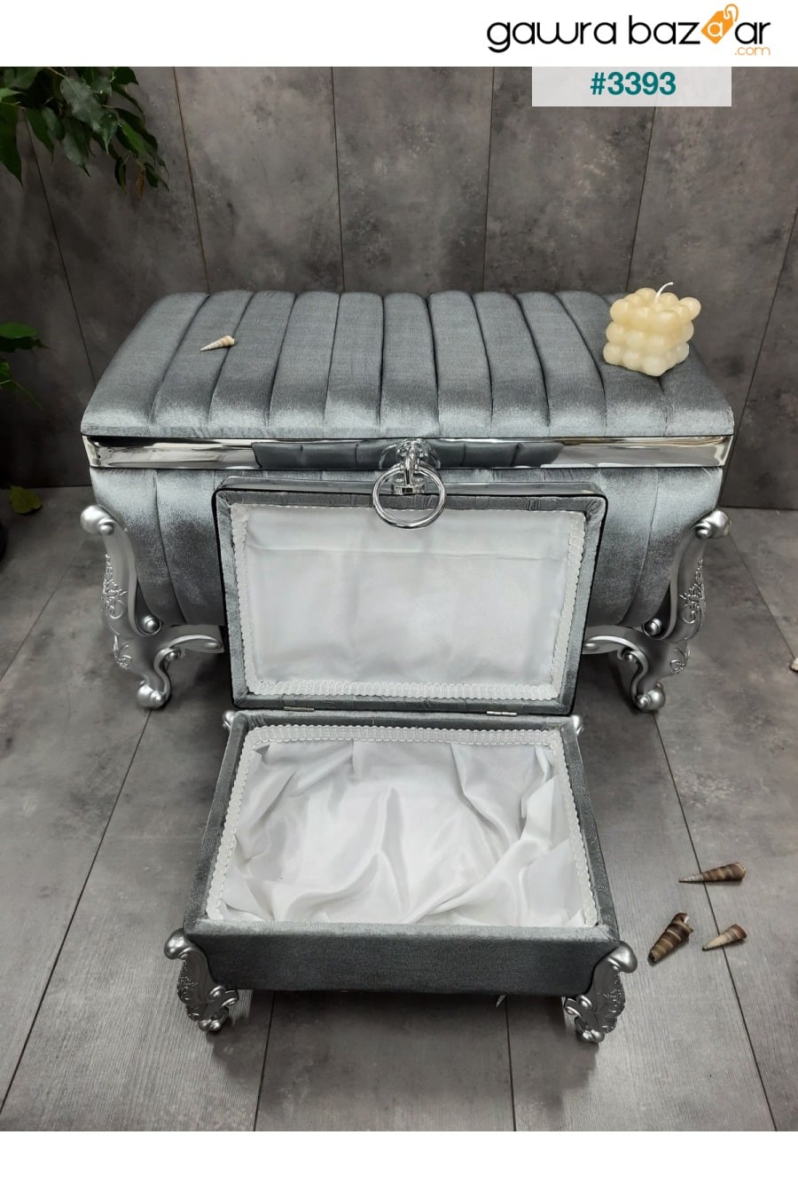 Luna Grey عبوة من قطعتين من صندوق حزمة وعد الخطوبة والزفاف Bonny Home 2