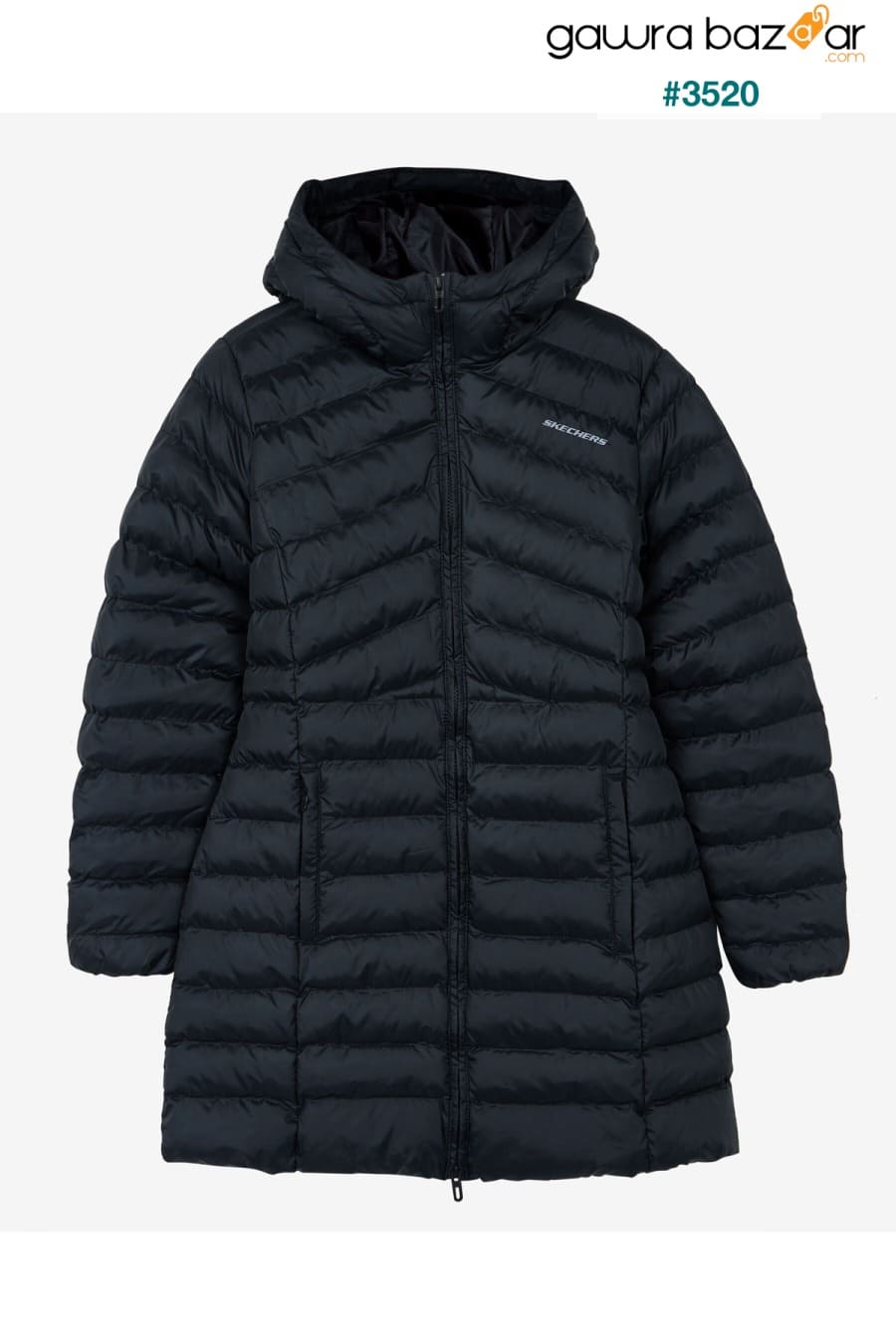 W Essentil Maxi Lenght Hooded Jacket Women Black Coat - S212005-001 Skechers 0