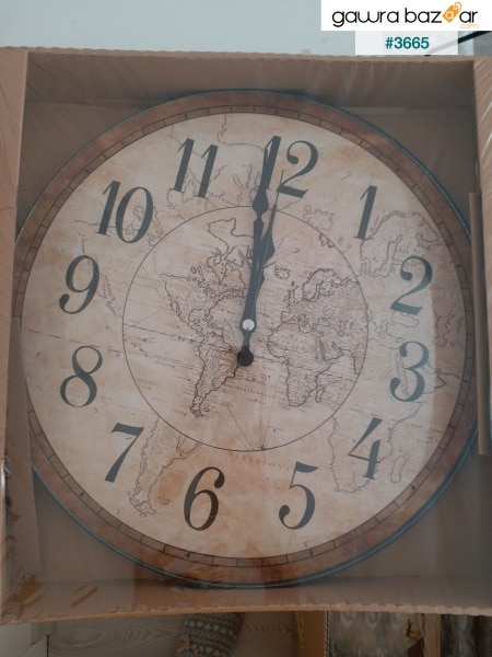 ساعة حائط مزخرفة بثواني زجاجية حقيقية بومبي تعمل بالثواني الصامتة 36 سم