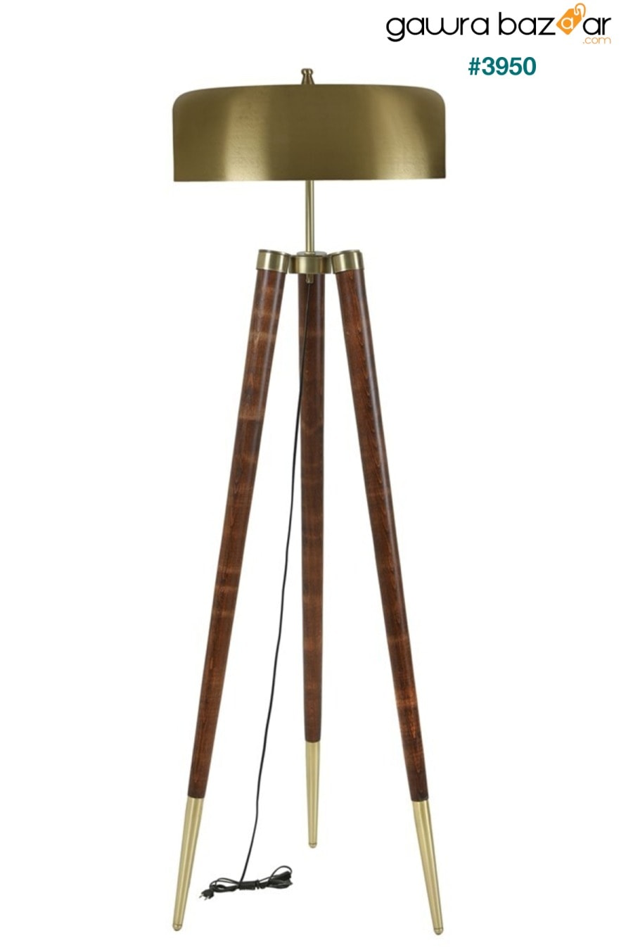 مصباح أرضي من خشب الجوز بتصميم كلاسيكي كبير 8 رؤوس Lumexx 0