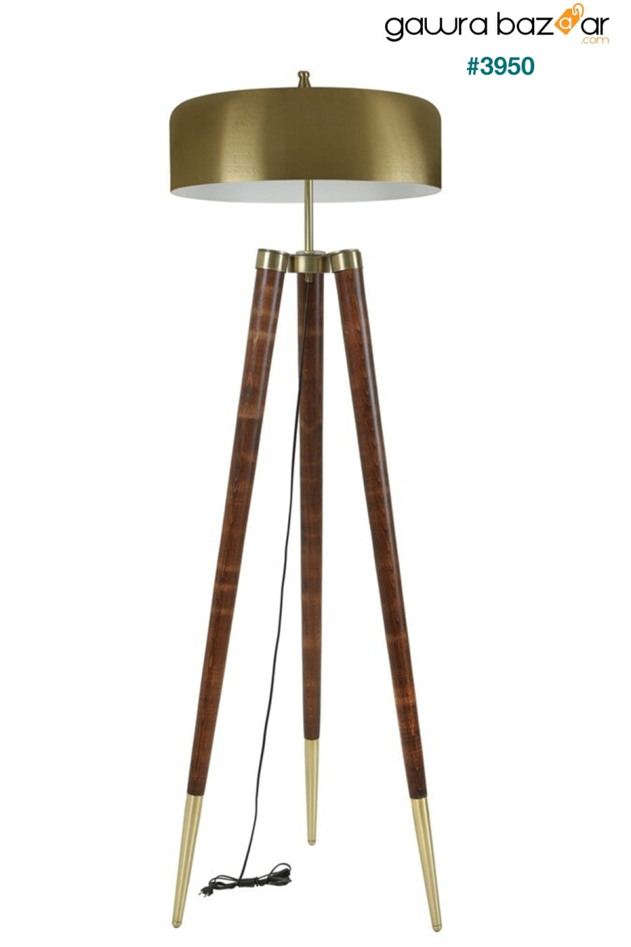 مصباح أرضي من خشب الجوز بتصميم كلاسيكي كبير 8 رؤوس Lumexx 1