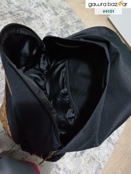 حقيبة ظهر مدرسية Gk54 حقيبة ظهر يومية رحلة رياضية للسفر والعطلات مقصورة متعددة المقصورة للكمبيوتر المحمول نمط البساط أسود