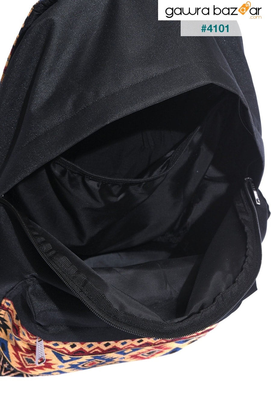 حقيبة ظهر مدرسية Gk54 حقيبة ظهر يومية رحلة رياضية للسفر والعطلات مقصورة متعددة المقصورة للكمبيوتر المحمول نمط البساط أسود Fiyaka 4