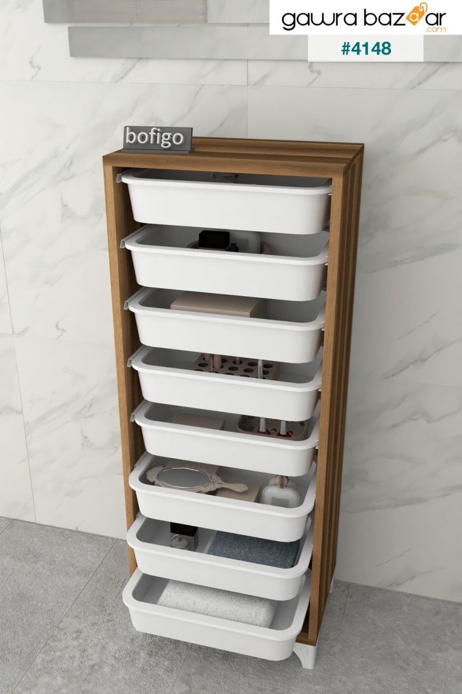 خزانة مطبخ متعددة الأغراض مع 8 سلال Bofigo 5