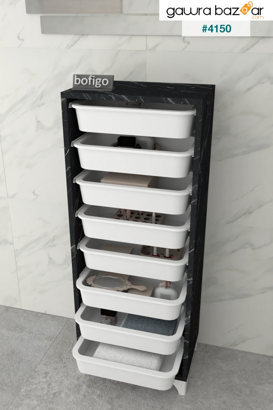 خزانة مطبخ مع 8 سلال خزانة متعددة الأغراض Bofigo 5