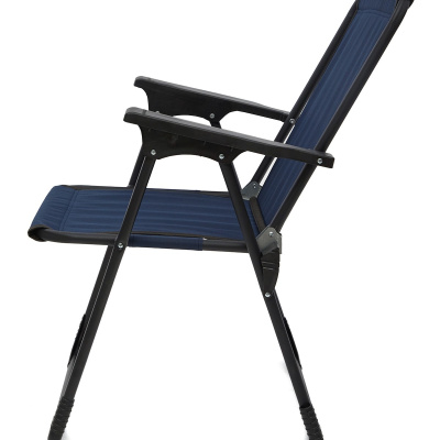 2 قطع التخييم كرسي قابل للطي نزهة كرسي أزرق داكن طاولة قابلة للطي Mdf مع حامل الكأس المستطيل