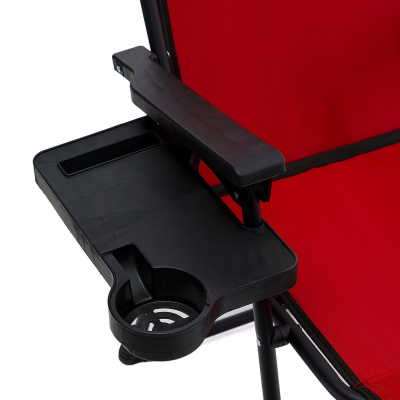 2 قطع التخييم كرسي للطي نزهة كرسي أحمر طاولة قابلة للطي يمول مع مستطيل حامل الكأس