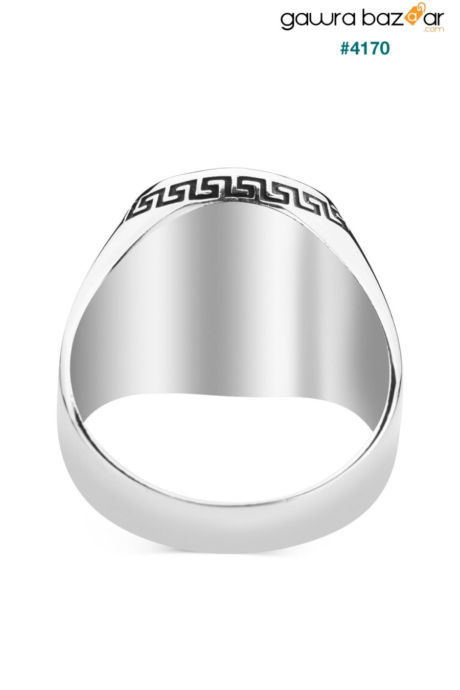 خاتم من الفضة الإسترليني عيار 925 بحجر أونيكس أسود للرجال نموذج بسيط بتصميم فاخر خاص بتصميم منقوشة Anı Yüzük 4