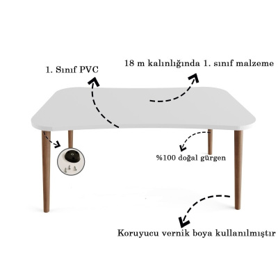 طاولة متداخلة وطاولة جانبية 3 مجموعات طاولة أرجل خشبية
