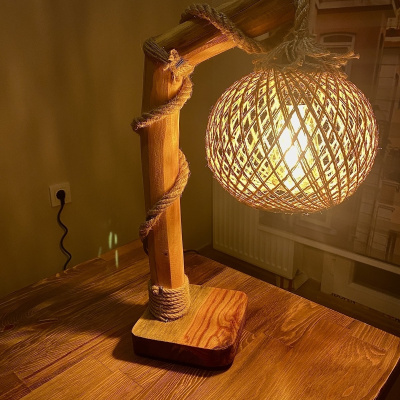 الخشب الطبيعي سلسلة أصيلة مصباح أرضي عاكس الضوء منضدة الإضاءة