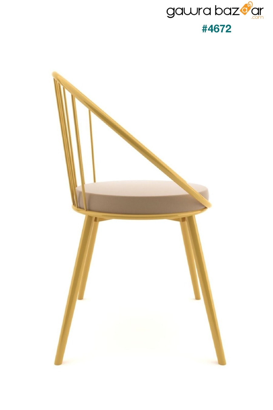 Eylul Metal Wire Chair أصفر ذهبي Evdemo 3