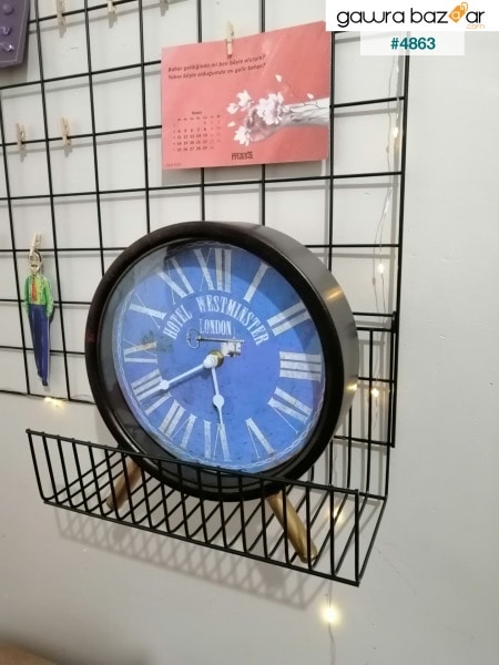ساعة مكتب معدنية جلوريا 20.5x5x24 سم أسود