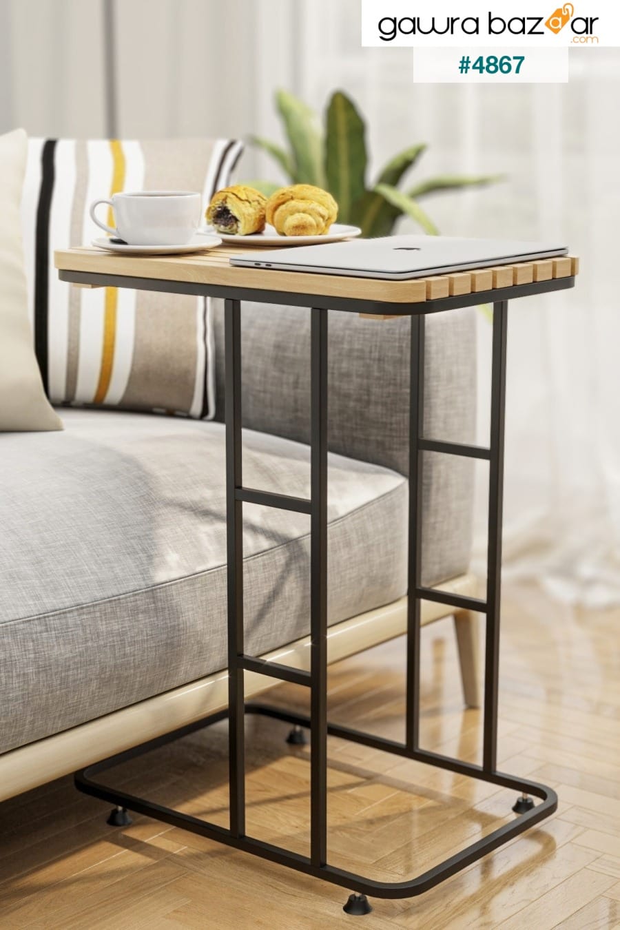طاولة جانبية طاولة خشبية حديثة صلبة طاولة مركزية أريكة طاولة تعشيش طاولة قهوة صينية أريكة Bino 4