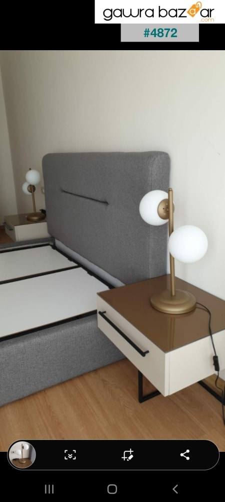 مصباح طاولة زجاجي أبيض عتيق من Siena 2Li بتصميم عصري - غرفة نوم - عاكس الضوء لغرفة المعيشة