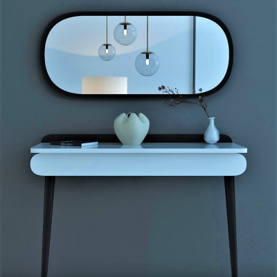 طاولة تزيين من فلورا أليز مع درج ومرآة (90 × 32 سم)