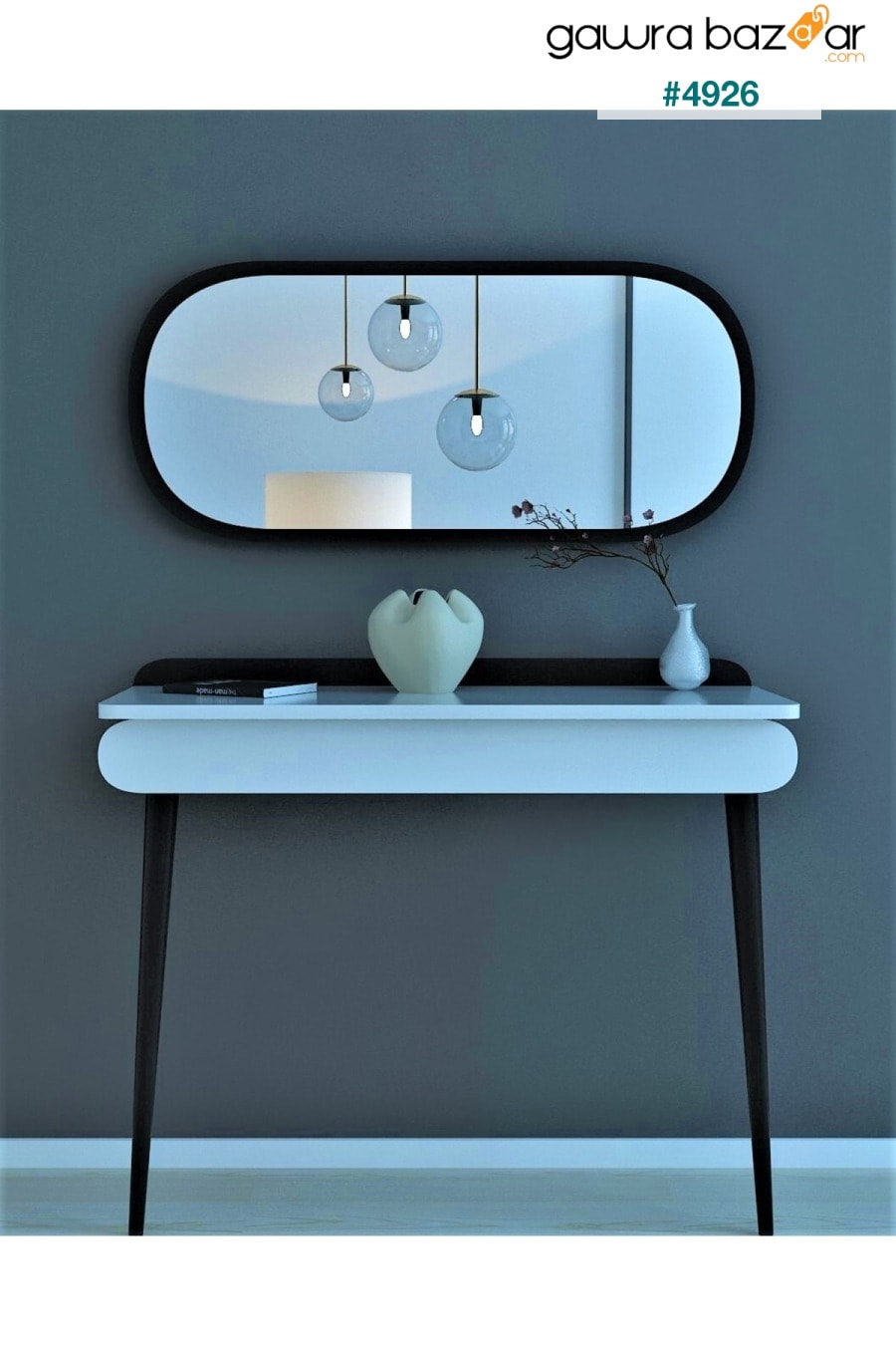 طاولة تزيين من فلورا أليز مع درج ومرآة (90 × 32 سم) FLORADESİGN 0