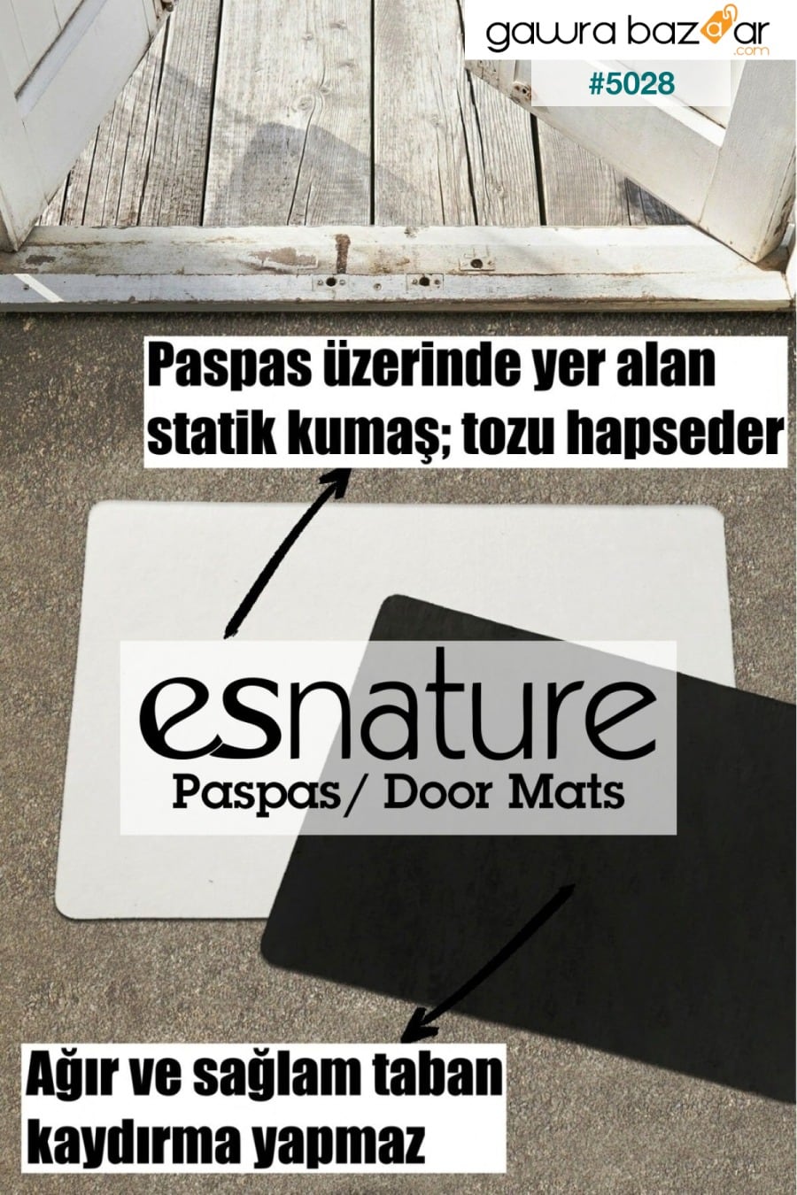45x70 سم طباعة رقمية ، سجادة باب داخلية وخارجية متعددة الأغراض بتصميم Sweet Home esnature 1