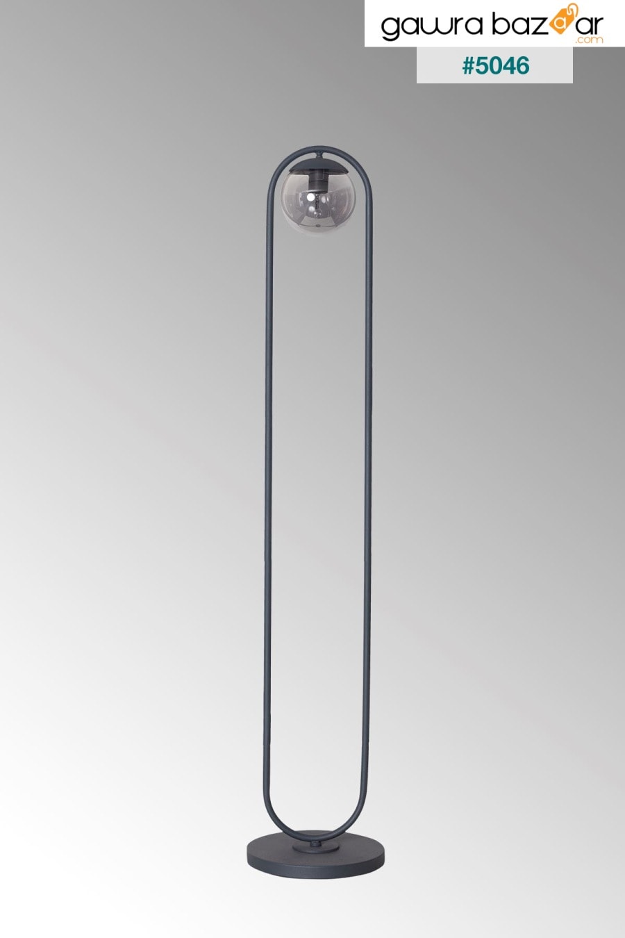 Zenga Anthracite Metal Body Smoke Glass Design مصباح أرضي فاخر لإضاءة الأرضية Luzarana 2