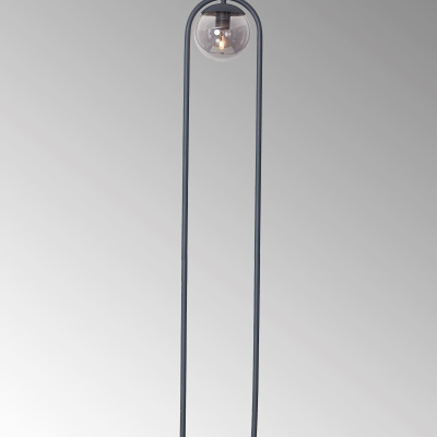 Zenga Anthracite Metal Body Smoke Glass Design مصباح أرضي فاخر لإضاءة الأرضية