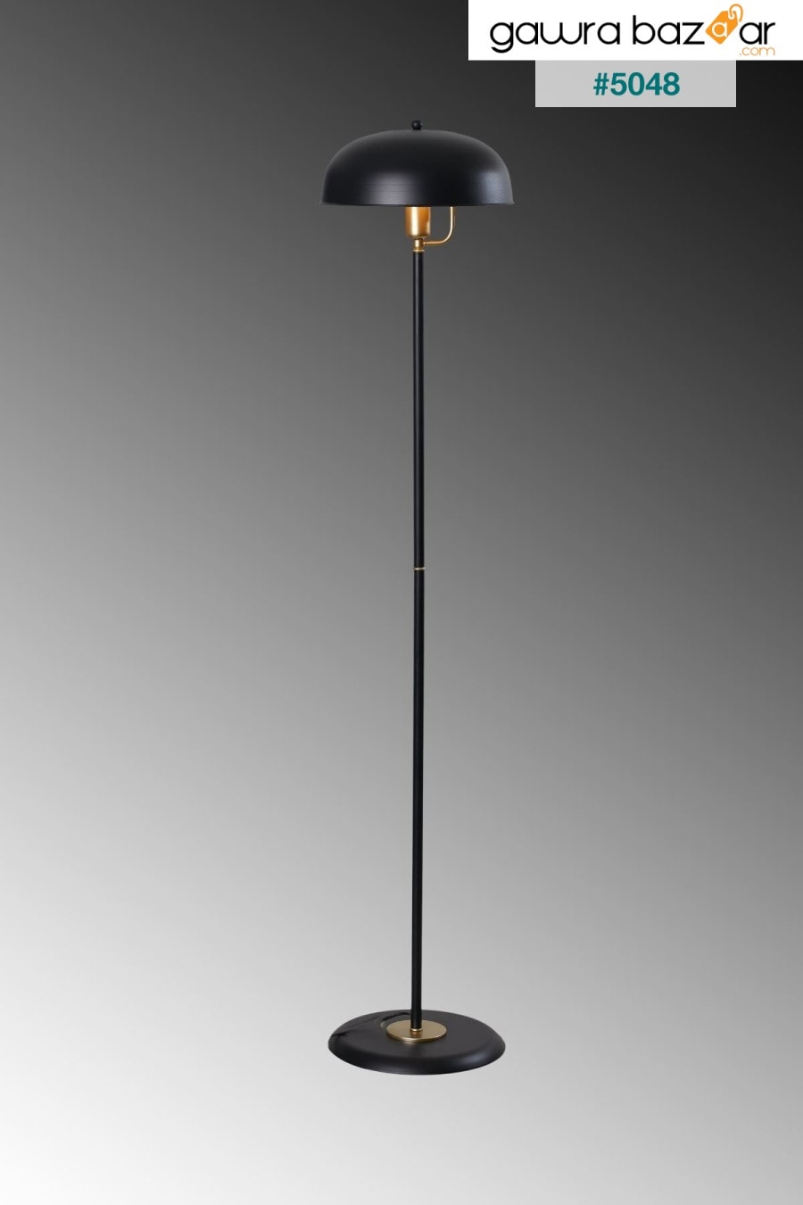 مصباح أرضي فينوس أسود-أصفر تصميم جسم معدني إضاءة أرضية لوكس Luzarana 2