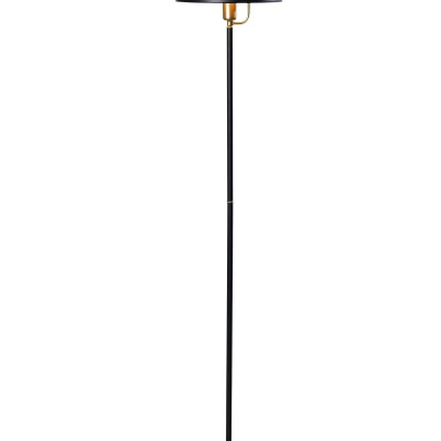 مصباح أرضي فينوس أسود-أصفر تصميم جسم معدني إضاءة أرضية لوكس