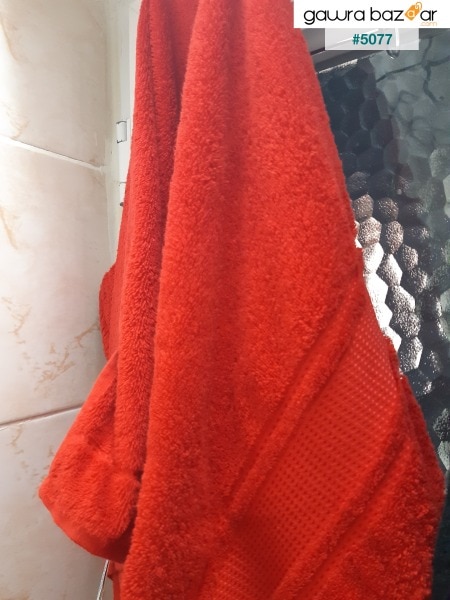 منشفة رأس حمام سالياكا العصرية - أحمر