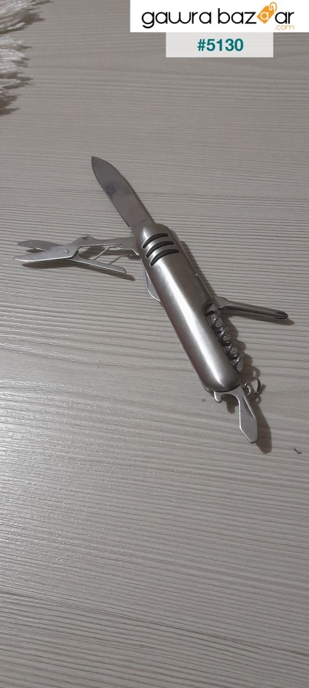 سكين الجيب متعدد الأغراض - سكين الجيش السويسري 7 وظائف - سكين معدني قابل للطي