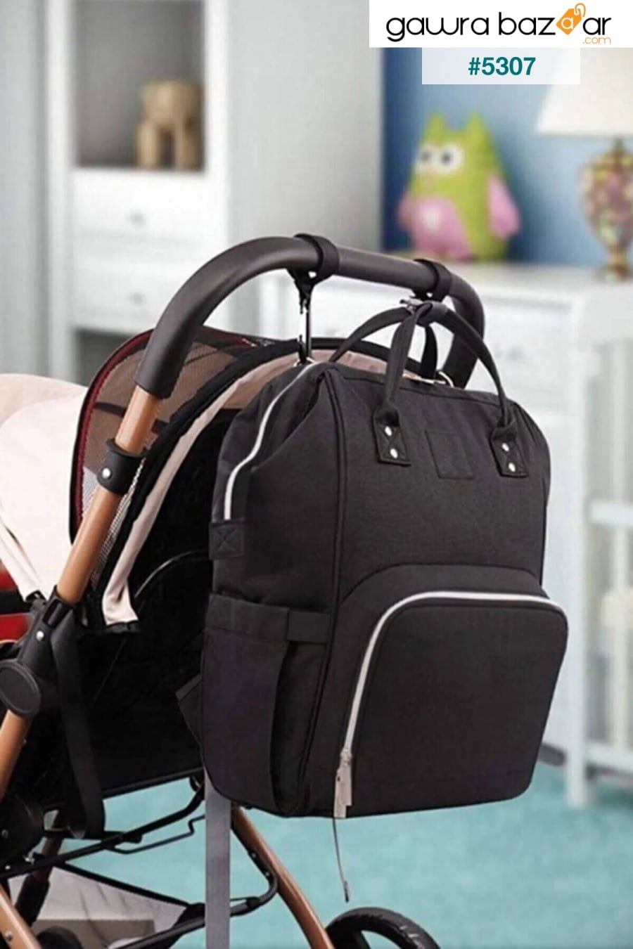 حقيبة ظهر للعناية بالأم والطفل ، منتج محلي مضمون لمدة عام أسود BabyLondy 2