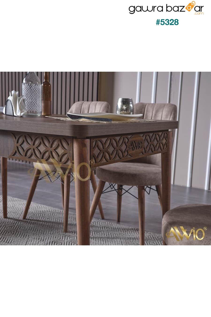 طاولة مطبخ من خشب الجوز قابلة للتمديد من سوميلا ، طاولة طعام قابلة للتمديد Avvio 2