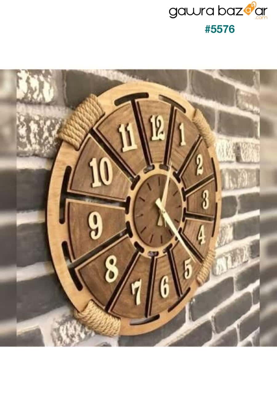 ساعة حائط خشبية بيلج ليزر بيلج مفصلة AHŞAP ATÖLYE 0