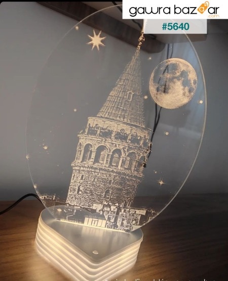 مصباح LED ثلاثي الأبعاد لعرض برج جالاتا