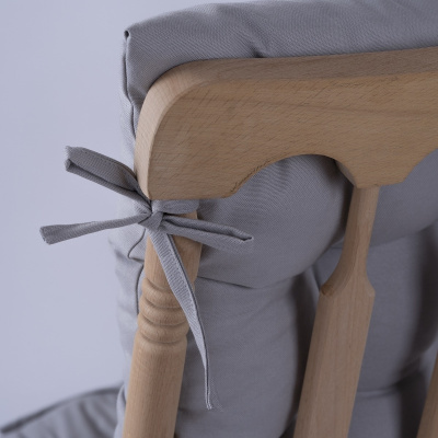 وسادة كرسي هزاز فاخرة مخيط بشكل خاص من قماش سيلين 120x50 سم رمادي (CUSH فقط)