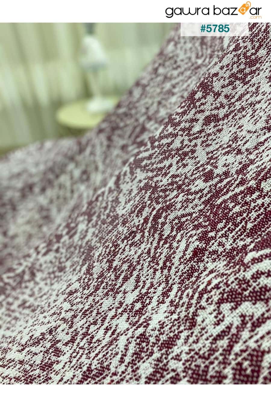 غطاء أريكة صوفا قطني فاخر 170x220 كلاريت أحمر وجهين مضاد للعرق وغير قابل للانزلاق وغير قابل للتجميع Özlü Home 1