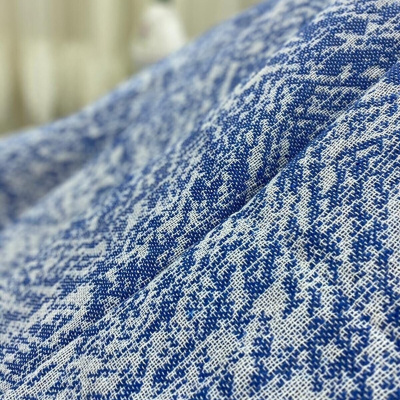 غطاء أريكة صوفا قطني فاخر 170x220 ساكس أزرق مزدوج الوجه مضاد للعرق مانع للانزلاق