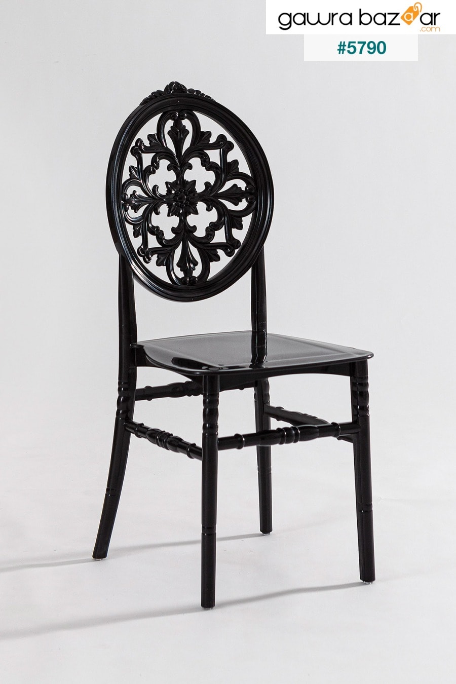 كرسي مطبخ حديقة بلكونة 2 قطعة من هوم فينوس - أسود SANDALİE 1