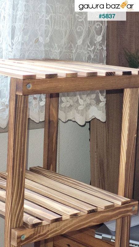 4 طبقات خشبية رف الحمام حامل المناشف منظم الحمام