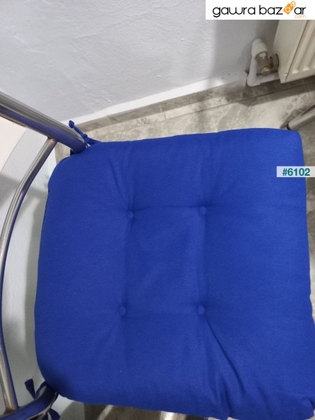 وسادة كرسي لوكس Pofidik أزرق كحلي مخيط خصيصًا 40x40 سم