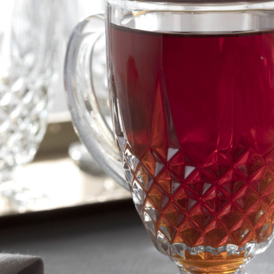 كوب شاي زجاجي غني بـ 4 مقابض 150 مل شفاف