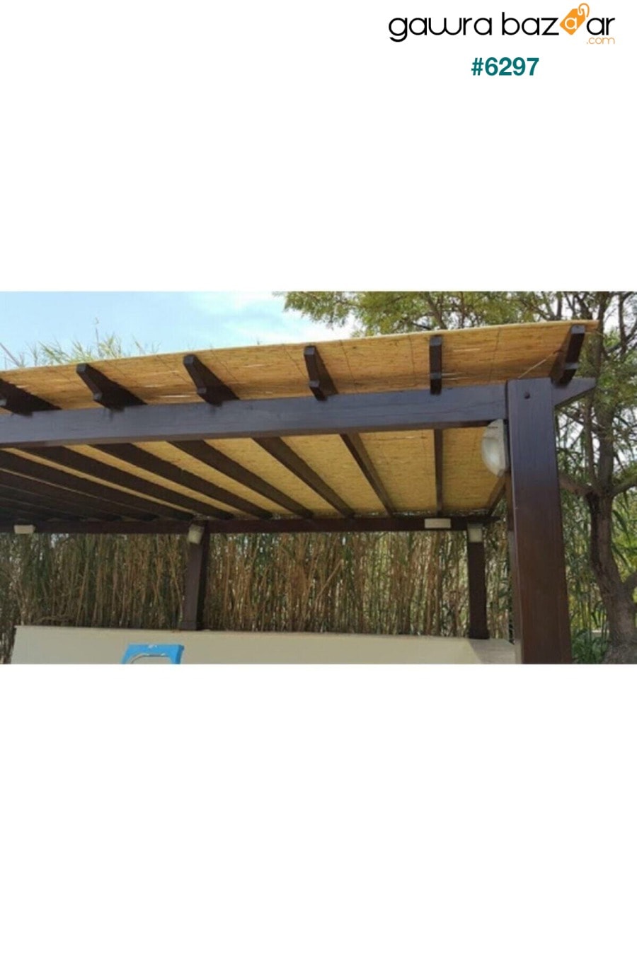 80 سم × 4.5 م من الخيزران الطبيعي - سياج حديقة - شبكة مظلة - ديكور سقف metrohasır 1