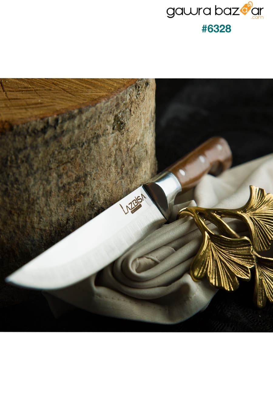 طقم سكاكين مطبخ - سكاكين خبز اللحوم والفواكه والخضروات - 6 قطع (1-2-3) LAZBİSA 2