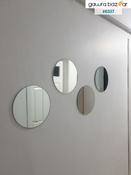المرآة | 4 قطع مرآة حائط دائرية 20 سم