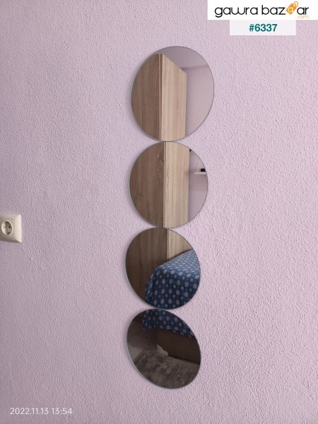 المرآة | 4 قطع مرآة حائط دائرية 20 سم