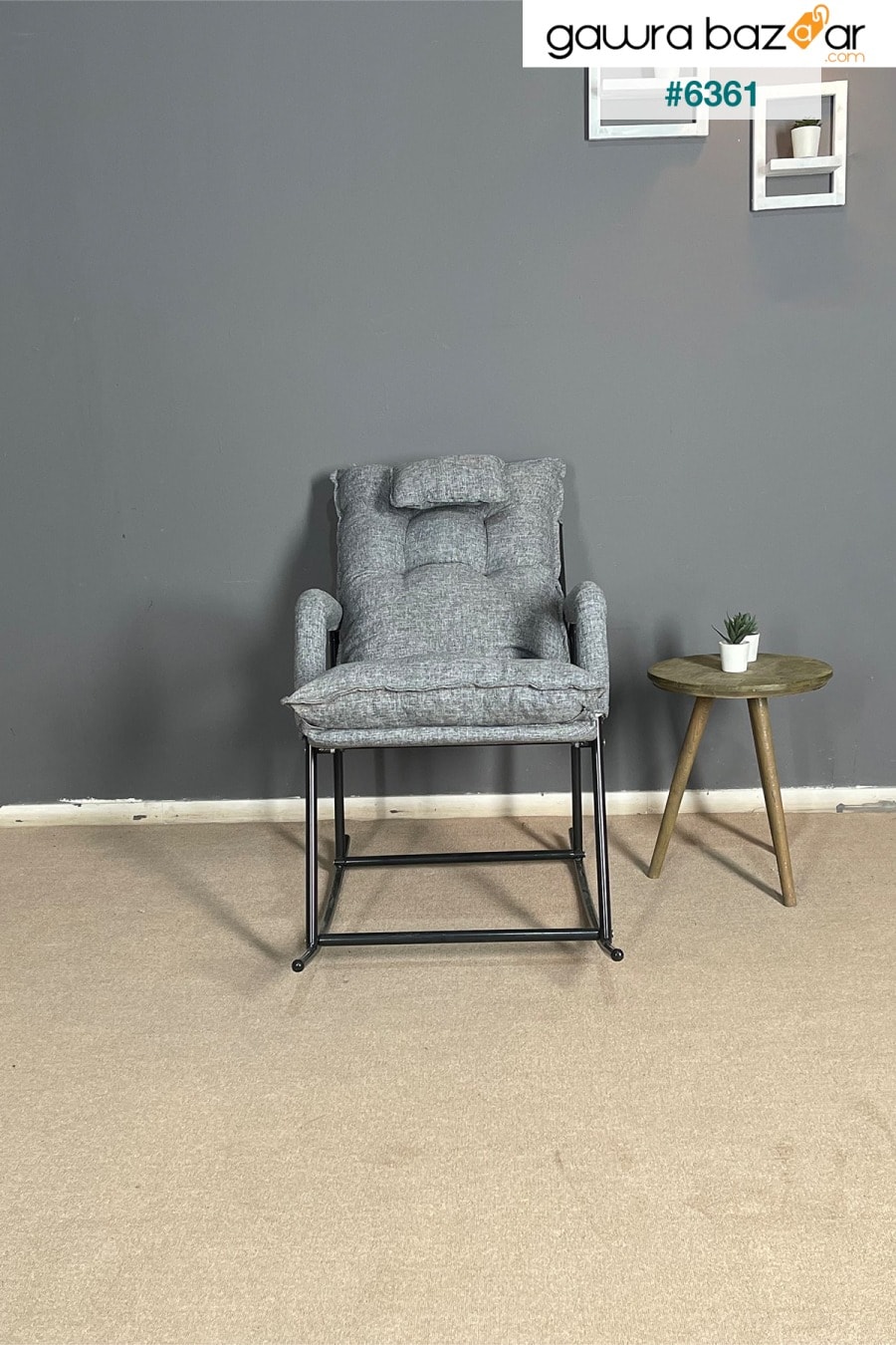 Alice Rocking Chair &amp; Lounge Chair Rocking Chair Tv Chair Gray KANEPY 1